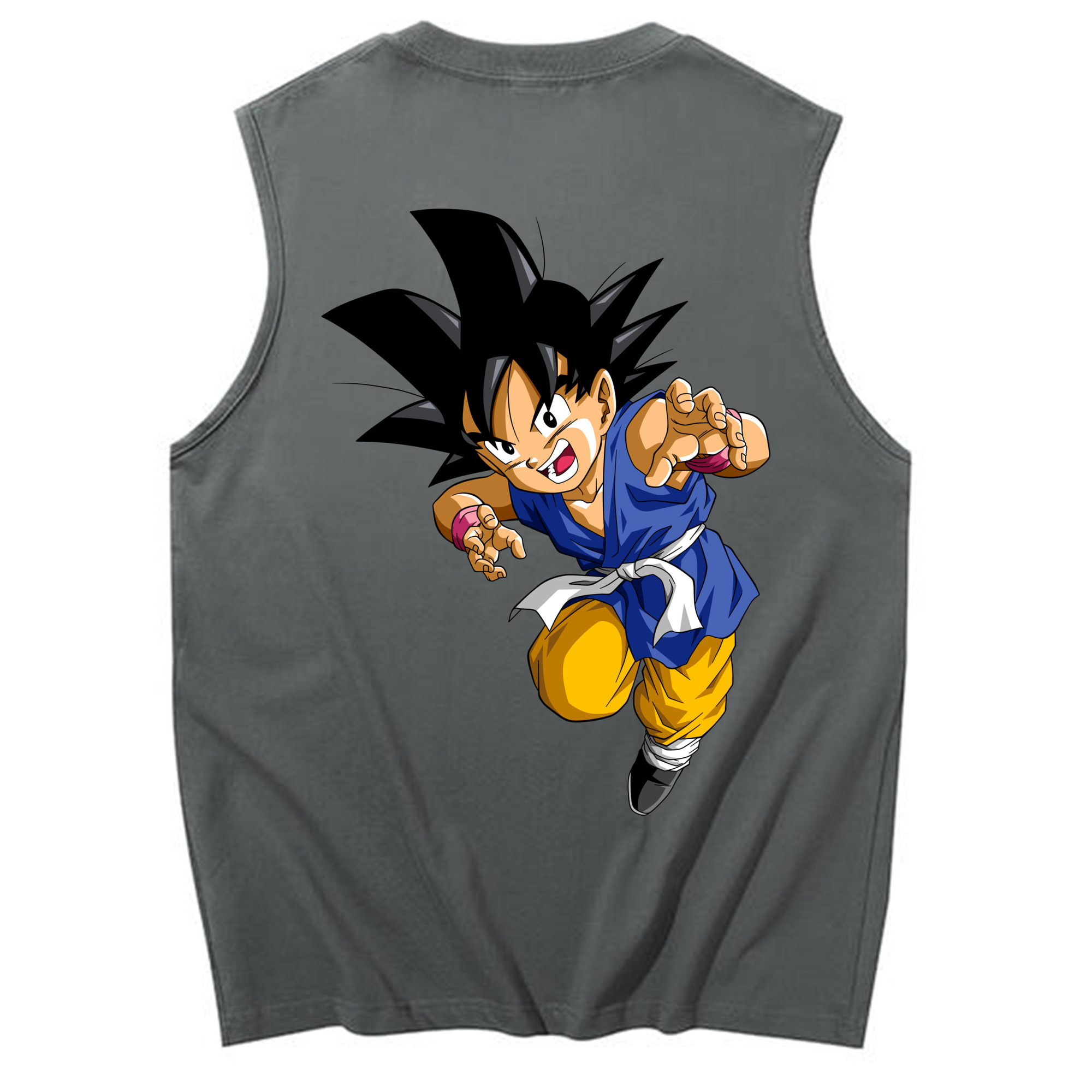 （画像用） ドラゴンボール 孫悟空（そん ごくう）Son Goku カカロット DRAGON BALL Kakarotto コットン100％タンクトップ（背面プリント）
